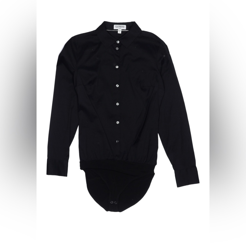 Express Black Button-Up Bodysuit